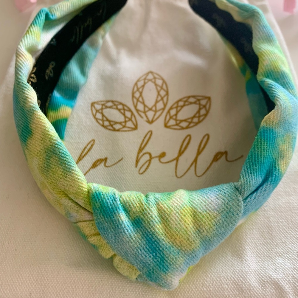 La Bella Tie Dye Blue Hawaiian Headband